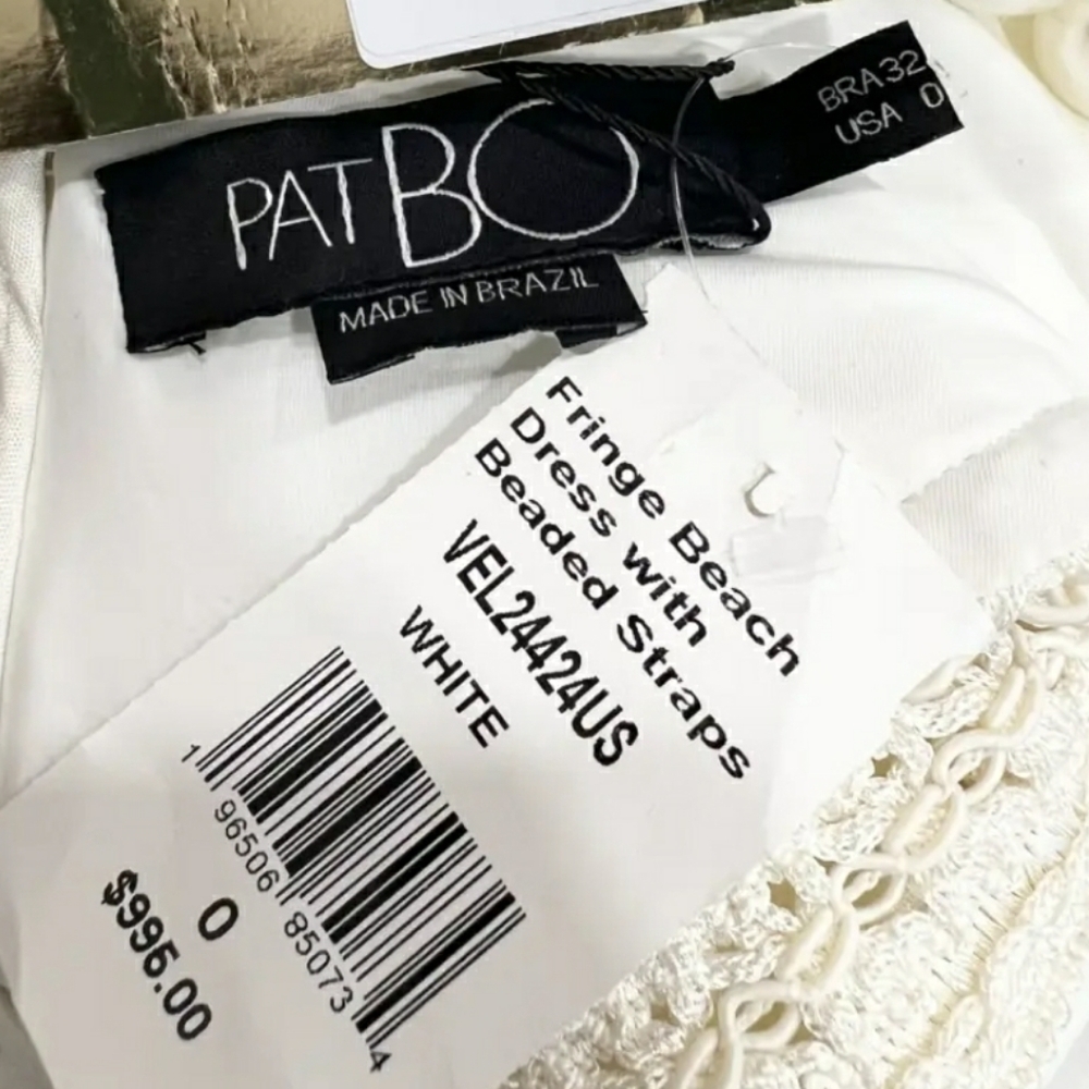 PatBO Fringe Beach Dress with Pearl Straps - Picture 6 of 16